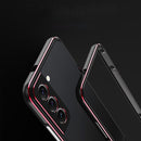 For Samsung Galaxy S22 5G Aurora Series Lens Protector + Metal Frame Protective Phone Case(Gold Silver)