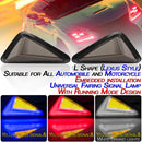 2 PCS KC051 Motorcycle Fairing Embedded LED Turn Signal Light(Yellow + Blue Light)