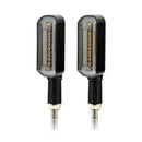 2 PCS PE-ZSR-237 Motorcycle Rectangular Two-color LED Running Water Flashing Turn Signal Light(Yellow + Red Light)