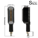 2 PCS PE-ZSR-237 Motorcycle Rectangular Two-color LED Running Water Flashing Turn Signal Light(Yellow + Blue Light)