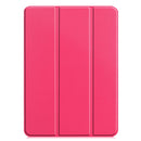 For iPad Pro 11 inch 2020 Custer Texture Smart PU Leather Tablet Case with Sleep / Wake-up Function & 3-Fold Holder(Rose Red)