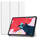 For iPad Pro 11 inch 2020 Custer Texture Smart PU Leather Tablet Case with Sleep / Wake-up Function & 3-Fold Holder(White)