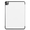 For iPad Pro 11 inch 2020 Custer Texture Smart PU Leather Tablet Case with Sleep / Wake-up Function & 3-Fold Holder(White)