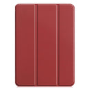 For iPad Pro 11 inch 2020 Custer Texture Smart PU Leather Tablet Case with Sleep / Wake-up Function & 3-Fold Holder(Wine Red)