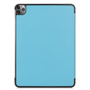 For iPad Pro 11 inch 2020 Custer Texture Smart PU Leather Tablet Case with Sleep / Wake-up Function & 3-Fold Holder(Sky Blue)