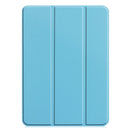 For iPad Pro 11 inch 2020 Custer Texture Smart PU Leather Tablet Case with Sleep / Wake-up Function & 3-Fold Holder(Sky Blue)