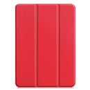 For iPad Pro 11 inch 2020 Custer Texture Smart PU Leather Tablet Case with Sleep / Wake-up Function & 3-Fold Holder(Scarlet)