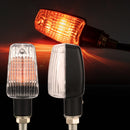 2 PCS PE-ZS102 Motorcycle Retro Style Turn Signal Light(Black + Transparent Light Shell)
