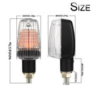 2 PCS PE-ZS102 Motorcycle Retro Style Turn Signal Light(Black + Transparent Light Shell)