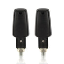 2 PCS PE-ZS102 Motorcycle Retro Style Turn Signal Light(Black + Transparent Light Shell)