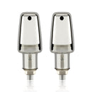 2 PCS PE-ZS102 Motorcycle Retro Style Turn Signal Light(Electroplated Silver + Yellow Light Shell)