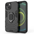 PC + TPU Magnetic Ring Holder Phone Case For iPhone 14 Max (Black)