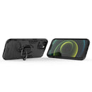 PC + TPU Magnetic Ring Holder Phone Case For iPhone 14 Max (Black)