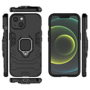 PC + TPU Magnetic Ring Holder Phone Case For iPhone 14 Max (Black)