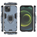 PC + TPU Magnetic Ring Holder Phone Case For iPhone 14 Max (Navy Blue)