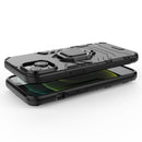 PC + TPU Magnetic Ring Holder Phone Case For iPhone 14 Max (Black)