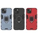 PC + TPU Magnetic Ring Holder Phone Case For iPhone 14 Max (Black)
