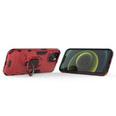 For iPhone 14 PC + TPU Magnetic Ring Holder Phone Case (Red)