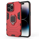 PC + TPU Magnetic Ring Holder Phone Case For iPhone 14 Pro (Red)