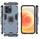 PC + TPU Magnetic Ring Holder Phone Case For iPhone 14 Pro (Navy Blue)
