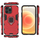 PC + TPU Magnetic Ring Holder Phone Case For iPhone 14 Pro Max (Red)