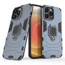 PC + TPU Magnetic Ring Holder Phone Case For iPhone 14 Pro Max (Navy Blue)