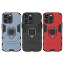 PC + TPU Magnetic Ring Holder Phone Case For iPhone 14 Pro Max (Black)