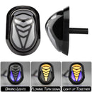 2 PCS PE-ZST-5404 Car/Motorcycle Universal V-Shaped LED Running Water Flashing Turn Signal Light, Light Shell Color:Grey White(Yellow + Blue Light)