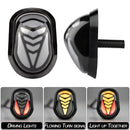 2 PCS PE-ZST-5404 Car/Motorcycle Universal V-Shaped LED Running Water Flashing Turn Signal Light, Light Shell Color:Grey White(Yellow + Red Light)