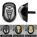 2 PCS PE-ZST-5404 Car/Motorcycle Universal V-Shaped LED Running Water Flashing Turn Signal Light, Light Shell Color:Grey White(Yellow + White Light)