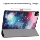 For iPad Pro 11 inch 2020 Custer Painted PU Leather Tablet Case with Sleep / Wake-up Function & 3-Fold Holder(Galaxy Nebula)