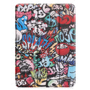 For iPad Pro 11 inch 2020 Custer Painted PU Leather Tablet Case with Sleep / Wake-up Function & 3-Fold Holder(Graffiti)