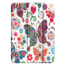 For iPad Pro 11 inch 2020 Custer Painted PU Leather Tablet Case with Sleep / Wake-up Function & 3-Fold Holder(Color Butterfly)