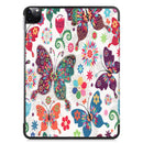 For iPad Pro 11 inch 2020 Custer Painted PU Leather Tablet Case with Sleep / Wake-up Function & 3-Fold Holder(Color Butterfly)