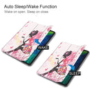 For iPad Pro 11 inch 2020 Custer Painted PU Leather Tablet Case with Sleep / Wake-up Function & 3-Fold Holder(Elf Girl)