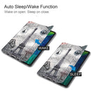 For iPad Pro 11 inch 2020 Custer Painted PU Leather Tablet Case with Sleep / Wake-up Function & 3-Fold Holder(Retro Tower)