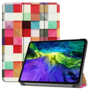For iPad Pro 11 inch 2020 Custer Painted PU Leather Tablet Case with Sleep / Wake-up Function & 3-Fold Holder(Magic Cube)