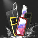 For Samsung Galaxy A53 LOVE MEI Metal Shockproof Waterproof Dustproof Protective Phone Case with Glass(Army Green)