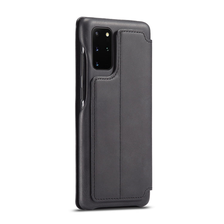 For Galaxy S20+ LC.IMEEKE Hon Ancient Series Horizontal Flip Leather Case with Holder & Card Slot(Black)