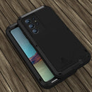 For Samsung Galaxy S22 Ultra 5G LOVE MEI Metal Shockproof Waterproof Dustproof Protective Phone Case(Silver)