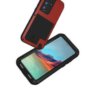For Samsung Galaxy S22 Ultra 5G LOVE MEI Metal Shockproof Waterproof Dustproof Protective Phone Case(Army Green)