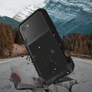 For iPhone SE 2022 / SE 2020 / 8 / 7 LOVE MEI Metal Shockproof Waterproof Dustproof Protective Phone Case with Glass(Black)