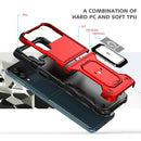 For Samsung Galaxy Z Flip4 Ring Holder Non-slip Shockproof Armor Phone Case(White)
