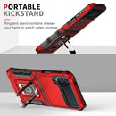 For Samsung Galaxy Z Flip4 Ring Holder Non-slip Shockproof Armor Phone Case(Red)