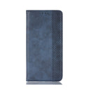 For Motorola Moto G71s/G82 5G/G52 4G Magnetic Buckle Retro Crazy Horse Leather Phone Case(Blue)