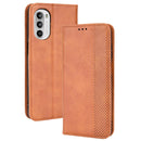 For Motorola Moto G71s/G82 5G/G52 4G Magnetic Buckle Retro Crazy Horse Leather Phone Case(Brown)