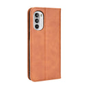 For Motorola Moto G71s/G82 5G/G52 4G Magnetic Buckle Retro Crazy Horse Leather Phone Case(Brown)