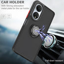 For Honor X7 Q Shadow 1 Series TPU + PC Phone Case with Ring(Green)