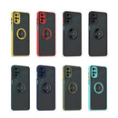 For Motorola Moto G22 Q Shadow 1 Series TPU + PC Phone Case with Ring(Sky Blue)