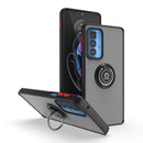 For Motorola Edge 20 Pro Q Shadow 1 Series TPU + PC Phone Case with Ring(Black+Red)